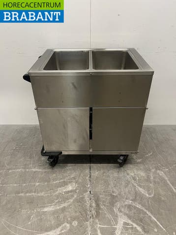 Bain-Marie mobile Rieber en acier inoxydable 2 x 1/1 GN avec, Articles professionnels, Verzenden