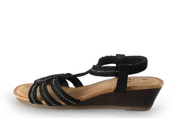 Graceland Sandalen in maat 39 Zwart, Kleding | Dames, Verzenden, Zwart, Sandalen of Muiltjes, Zo goed als nieuw