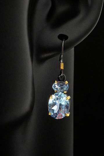 Topaas - Zilver - Oorbellen - Sky Sparkle