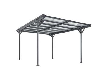 Veiling - Terrasdak / Carport - Platdak - 5 x 3 m - Donkergr, Tuin en Terras, Nieuw