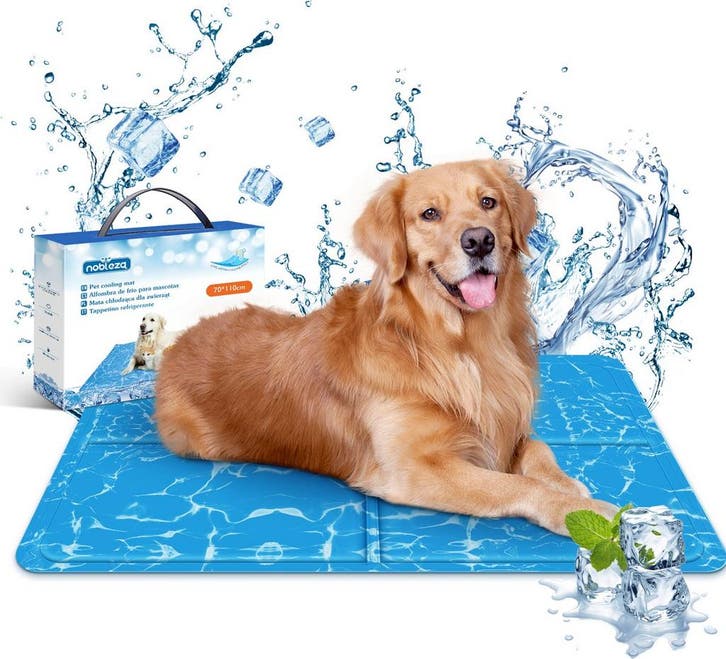 Koelmat Hond & Kat - 70x110 cm - Blauw - Nobleza, Dieren en Toebehoren, Honden-accessoires, Nieuw, Verzenden