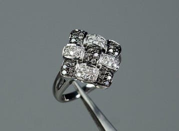 Zonder minimumprijs - Ring - 925 zilver - 1.10 ct diamanten, Nieuw