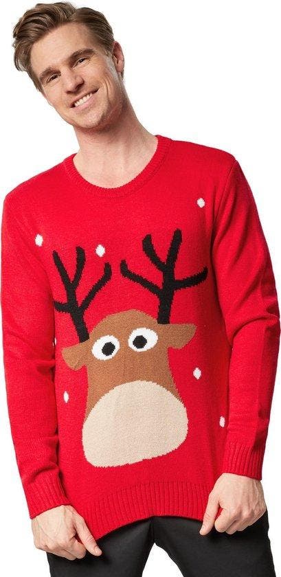 2dekans | Dressforfun Kersttrui sympathiek rendier XXL -, Diversen, Kerst, Ophalen of Verzenden