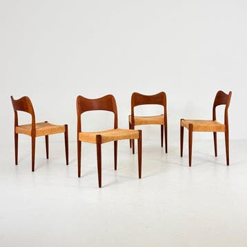 Mogens Kold - Arne Hovmand-Olsen - Eetkamerstoel (4) - Teak