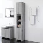 vidaXL Badkamerkast 30x30x183,5 cm bewerkt hout grijs sonoma, Verzenden, Nieuw