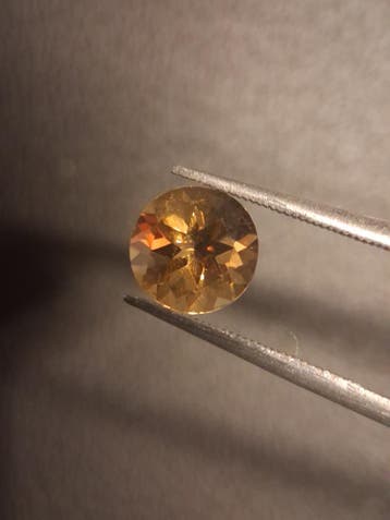 Natural Citrine Gemstone – Faceted Round Cut 7x 7 mm Yellow, Verzenden