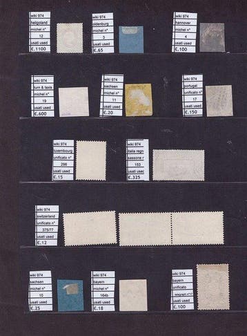 Monde 1850 - Belle collection de timbres uniquement