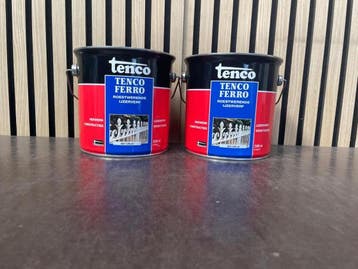 Veiling - 2x Tenco Ferro Roestwerende IJzerverf 2,5L – 405, Doe-het-zelf en Bouw, Nieuw