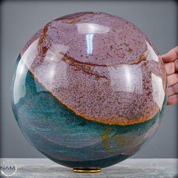 Gigantische Ocean-Jaspis-kogel – Diepte, kleur en pure
