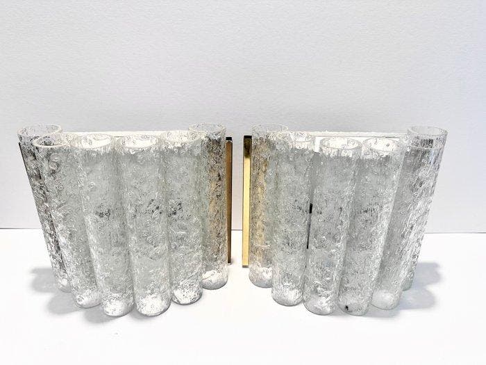 Doria - Wandlamp (2) - Bevroren glas, Antiek en Kunst, Antiek | Meubels | Stoelen en Sofa's