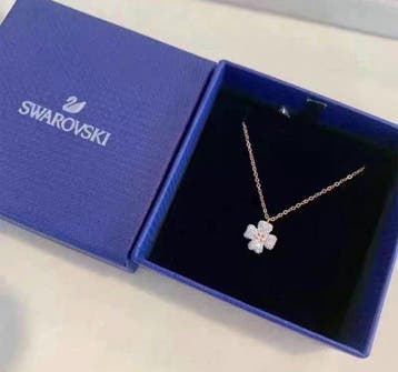 Swarovski - Statuette, Swarovski Clover Double-Sided