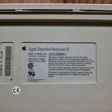 Apple Vintage Extended Keyboard II (Model M3501) – ALPS, Nieuw
