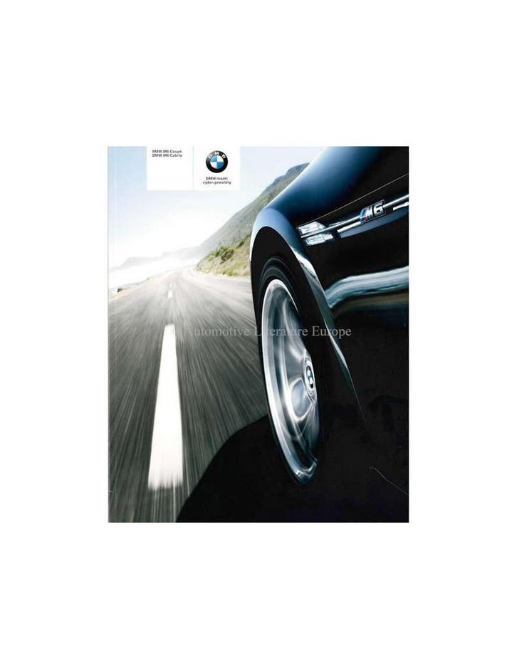 2008 BMW M6 BROCHURE NEDERLANDS, Livres, Autos | Brochures & Magazines, Enlèvement ou Envoi