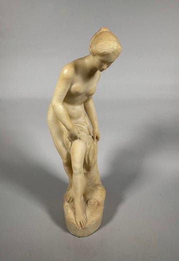 sculptuur, Diane au bain dapres Falconet (1757) - 65 cm -