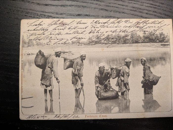 Egypte - Historische ansichtkaart „Porteurs d’eau“, Postzegels en Munten, Postzegels | Amerika