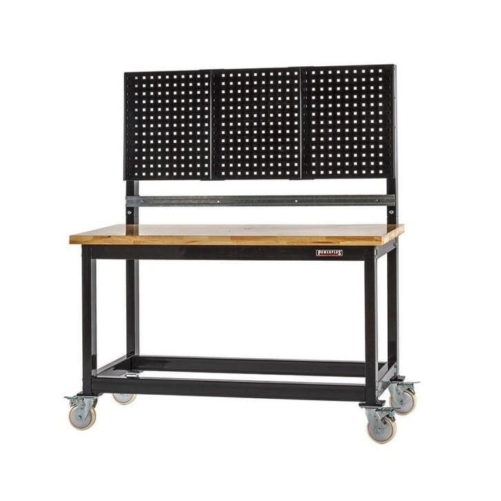 Verrijdbare heavy duty werkbank zwart 160 cm. Werkbank op, Doe-het-zelf en Bouw, Werkbanken, Ophalen of Verzenden