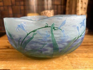 Daum Frères - Vase - Verre - Art Nouveau - Diam. 20 cm, Antiquités & Art