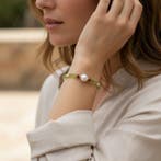 Zonder minimumprijs - Armband - 18 karaat Geel goud Parel -, Nieuw