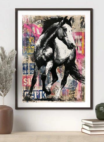 LOCO - L’Élan Sauvage - ŒUVRE 1/1 SIGNÉE COA 50x70 cm