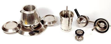 Velox - Umberto Malago - Koffiepot - Vernikkeld messing -