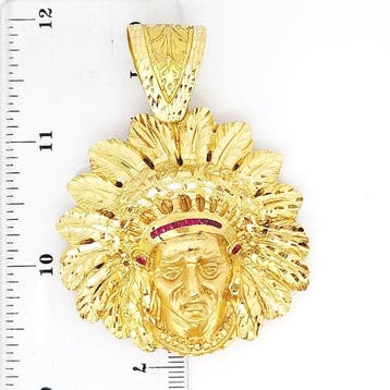 Hanger - 18 karaat Geel goud - 0.50ct. tw. Robijn, Handtassen en Accessoires