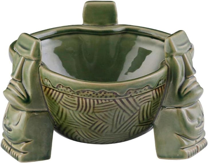 Tiki Cocktail Bowl Groen | OP = OP voor deze retour deal, Huis en Inrichting, Keuken | Servies, Nieuw, Keramiek, Kom(men), Verzenden