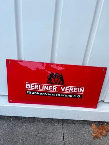 Berliner Verein Krankenversicherung – Duits emaille