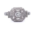 Sans prix de réserve - Bague de cocktail Platine - 0.30ct.