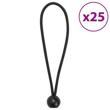 vidaXL Spanelastieken met ballen 25 st 21x0,5 cm, Caravans en Kamperen, Verzenden, Nieuw