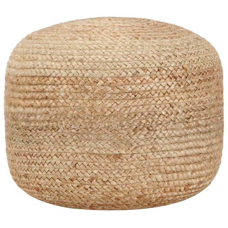 vidaXL Poef handgemaakt 45x30 cm jute, Maison & Meubles, Canapés | Repose-pieds & Poufs, Envoi