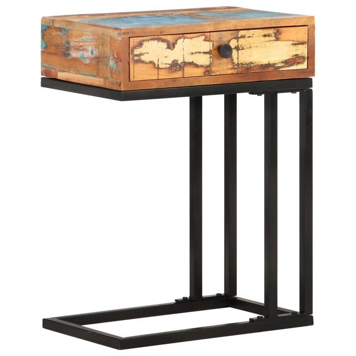 vidaXL Bijzettafel U-vormig 45x30x61 cm massief gerecycled, Huis en Inrichting, Tafels | Bijzettafels, Nieuw, Verzenden