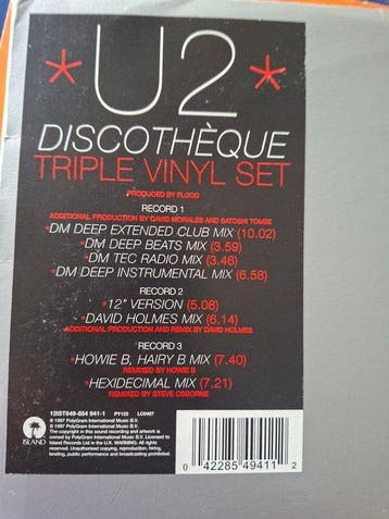 U2 - Discothèque - 3 x 12 vinyl set + poster - UK 1997, Cd's en Dvd's, Nieuw in verpakking