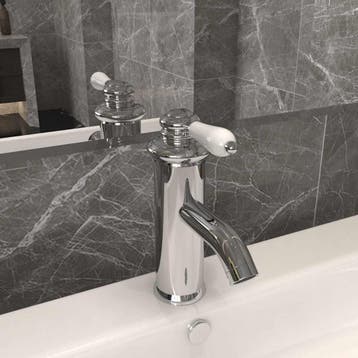 vidaXL Wastafelkraan 130x180 mm verchroomd, Doe-het-zelf en Bouw, Verzenden, Nieuw