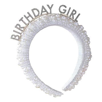 Neutral Party Wearables Pearl Birthday Girl Headband, Verzenden, Nieuw