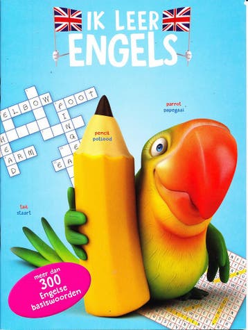 Ik leer Engels, blauw met papegaai (per stuk), Verzenden, Nieuw