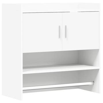 vidaXL Wandplank Muurmontage Wit 80 x 36 x 80 cm Bewerkt, Verzenden, Nieuw