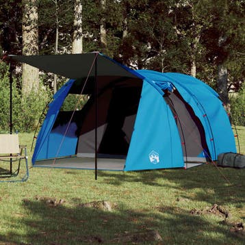 vidaXL Tunneltent 4-persoons waterdicht blauw, Verzenden, Nieuw