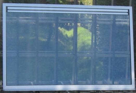 aluminium raam , chassis , venster , kozijn 220 x 145, Doe-het-zelf en Bouw, Raamkozijnen en Schuifdeuren, Inclusief glas, Gebruikt