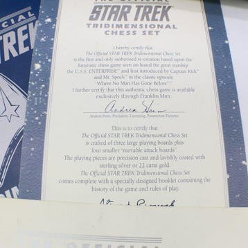 Schaakspel - Franklin Mint - Star Trek - 22-karaats