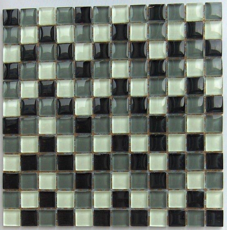 Wand Mozaïek Tegels Factory Glas Zwart Mix - Matje 30x30cm, Bricolage & Construction, Dalles & Carrelages, Enlèvement ou Envoi