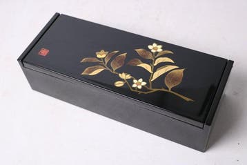Sieradendoos (4) - Hout - Gold Flower Branch Mirror, Antiek en Kunst