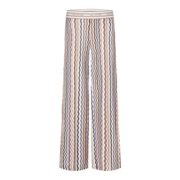 Cambio • wijde broek Allison zigzag motief • 36, Kleding | Dames, Broeken en Pantalons, Cambio, Verzenden, Wit, Nieuw