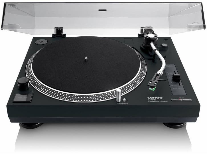 Lenco L-3828BK - Draaitafel - Direct drive USB - Zwart, Audio, Tv en Foto, Platenspelers, Zo goed als nieuw, Verzenden