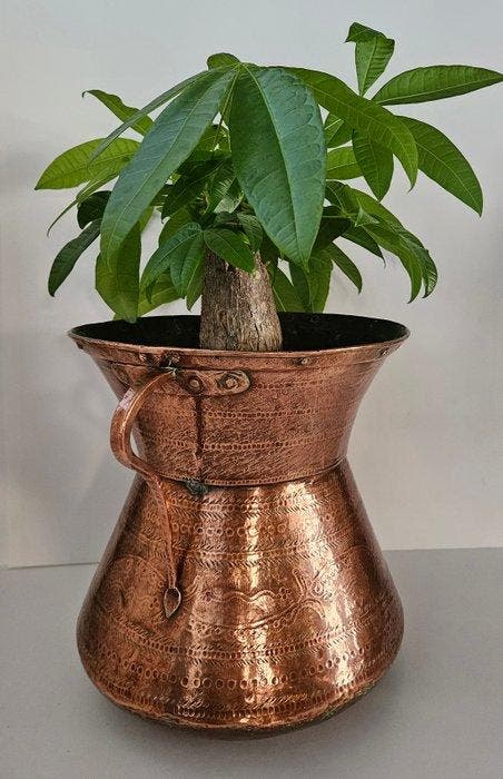Handgeklonken 19e eeuwse XL Watercontainer - Bloempot -, Antiquités & Art, Curiosités & Brocante