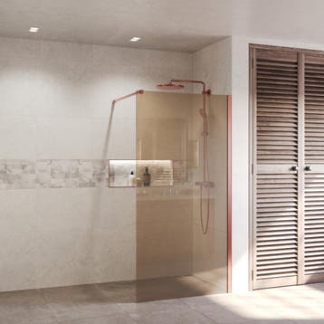 Aanbieding: BWS Inloopdouche Pro Line Brons Glas 30x200 8mm, Ophalen of Verzenden, Douche
