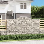 vidaXL Schanskorf gewelfd 300x30x160/180 cm gegalvaniseerd, Tuin en Terras, Verzenden, Nieuw
