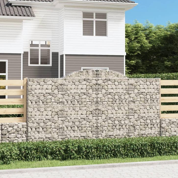 vidaXL Schanskorf gewelfd 300x30x160/180 cm gegalvaniseerd, Jardin & Terrasse, Pots de fleurs, Envoi