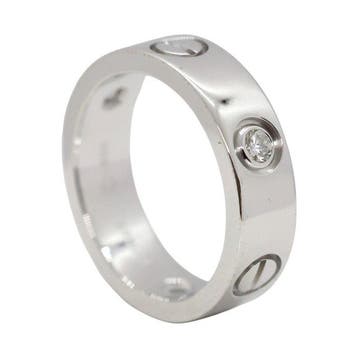 Cartier - Ring - Love - 18 karaat Witgoud - 3 Diamanten