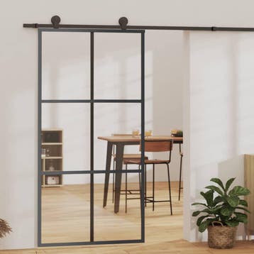 vidaXL Schuifdeur met beslag 102x205 cm aluminium en, Doe-het-zelf en Bouw, Verzenden, Nieuw