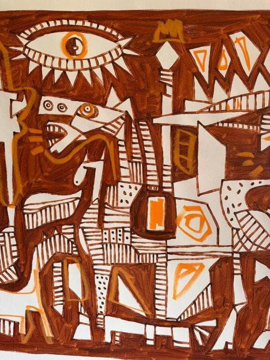 Freda People - Guernica Abstract Collection XL, Antiquités & Art, Art | Peinture | Moderne